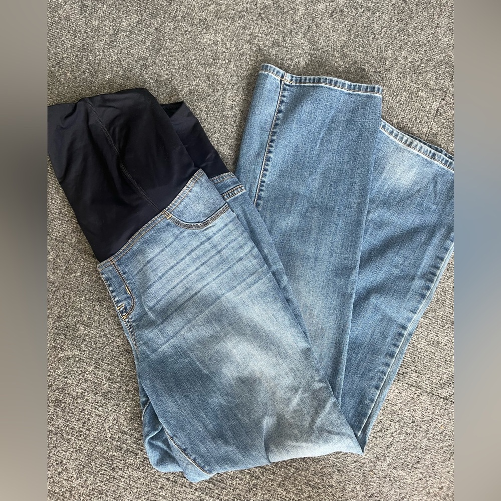 Women's Blue Maternity Jeans, Isabel Maternity size 16 full panel